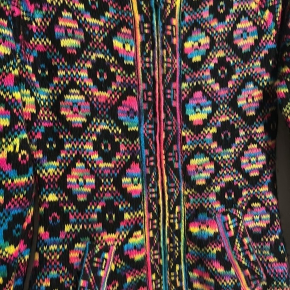 PERU handmade sweater with front closure, pockets and hat size S - Picture 2 of 10